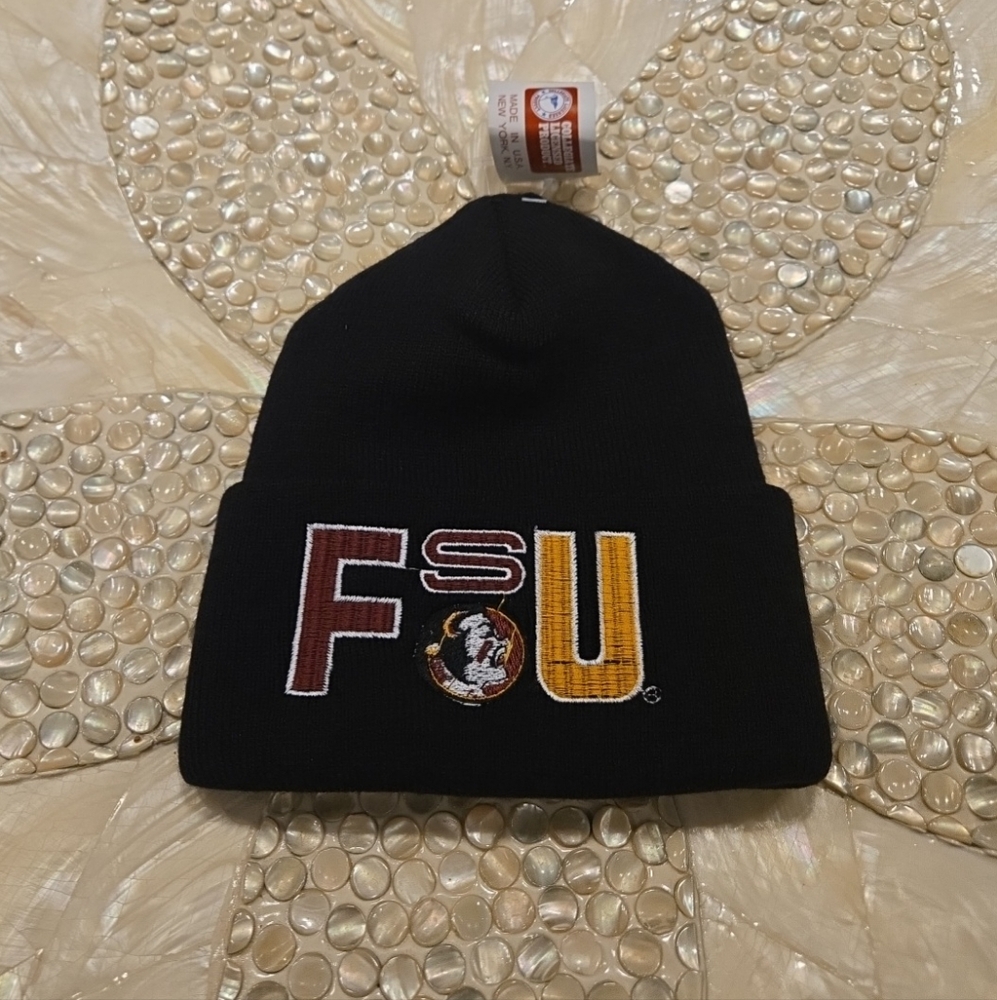 NCAA Black FSU Beanie Hat
